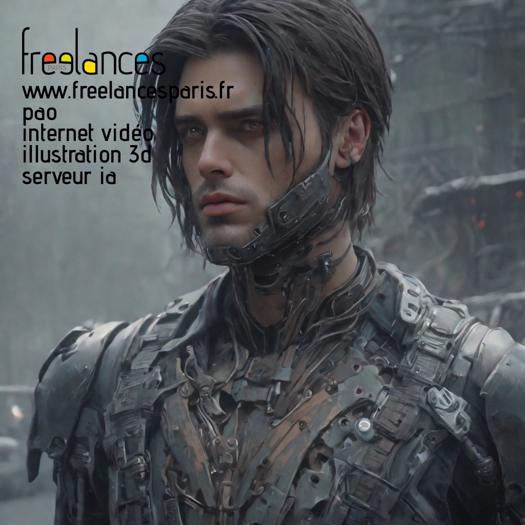 Pao mise en page internet vidéo illustration 3d serveur IA générative AI freelance paris studio de création magazines o0ddedv0